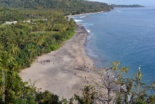 The beach at Senggigi on Lombok island  Indonesia.