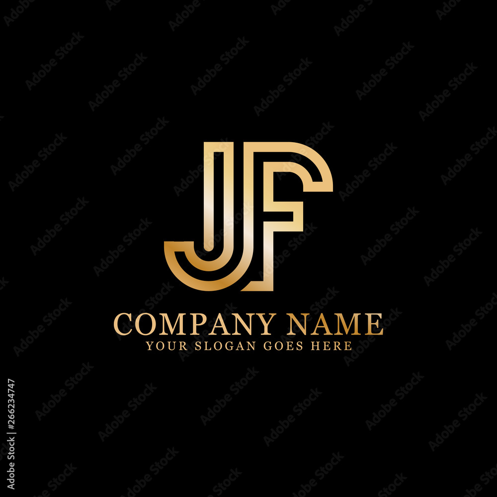 Obraz premium JF LUXURY INITIAL LETTER LOGO VECTOR