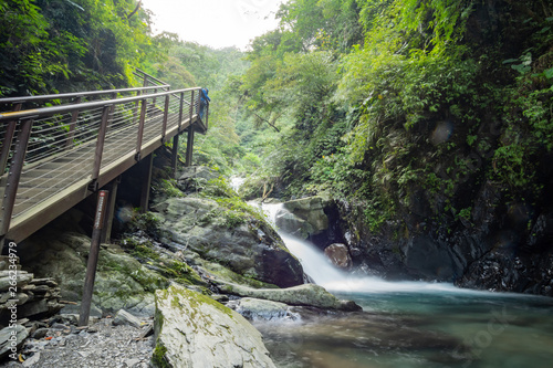 Beautiful landscape around Xinliao waterfall trail