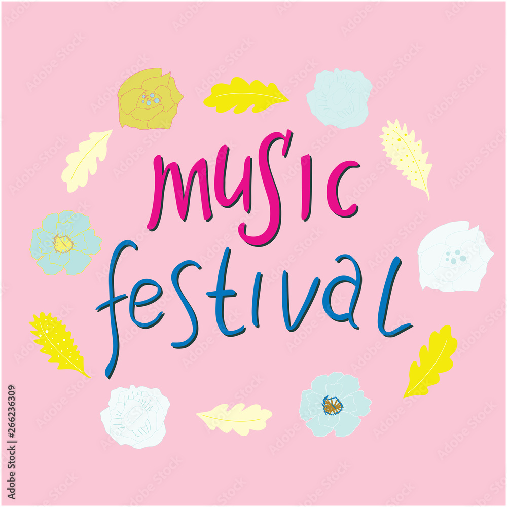 Music festival lettering