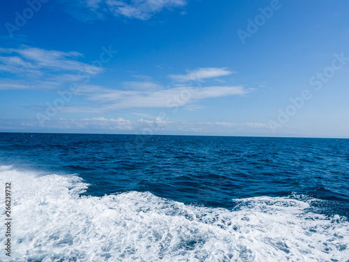 Sea water foam Ship track in the ocean, Water texture