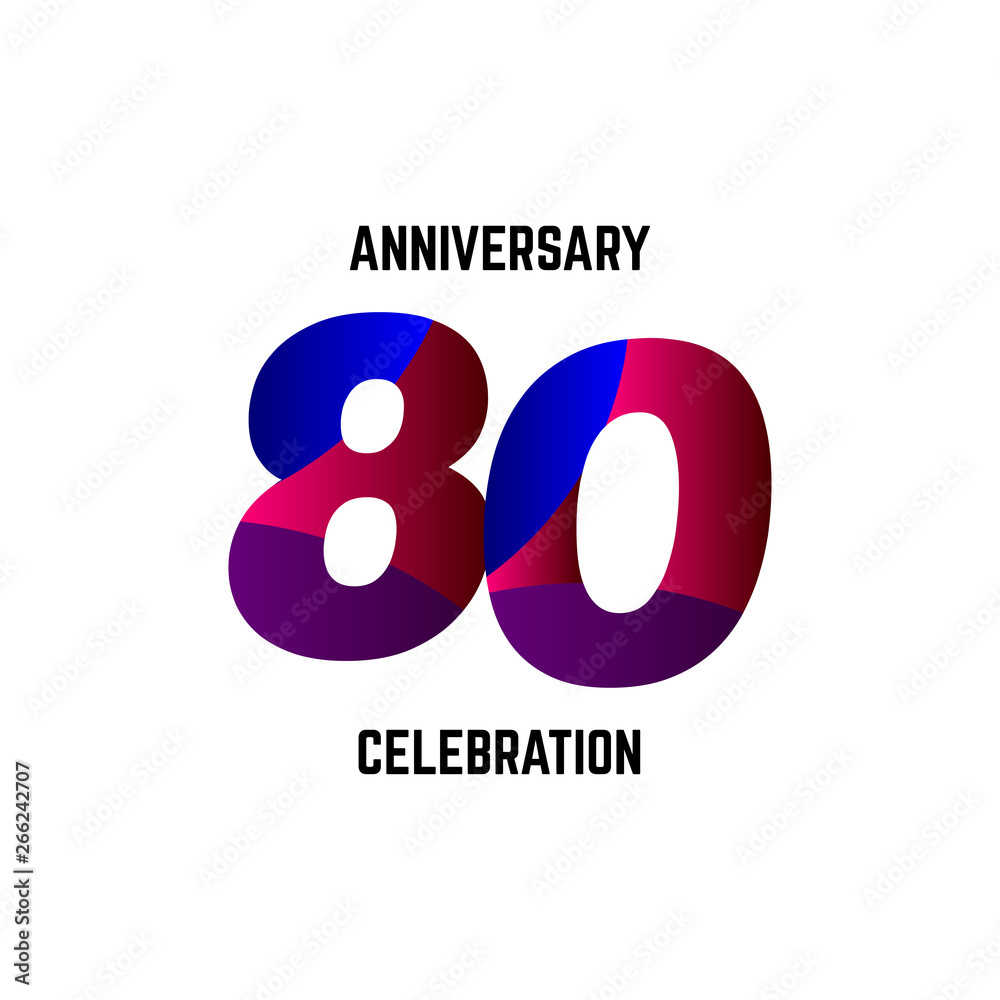 80 Year Anniversary Celebration Logo Vector Template Design Illustration 80 Year Anniversary Celebration Logo Vector Template Design Illustration