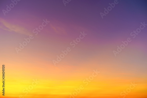 Colorful sky in twilight time background.