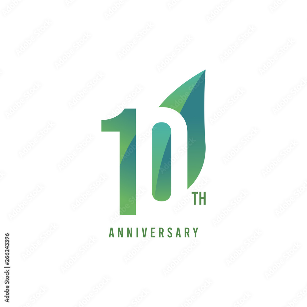 10 th Anniversary Logo Vector Template Design Illustration 10 th Anniversary Logo Vector Template Design Illustration
