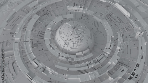 Gray rotating circle elemen...