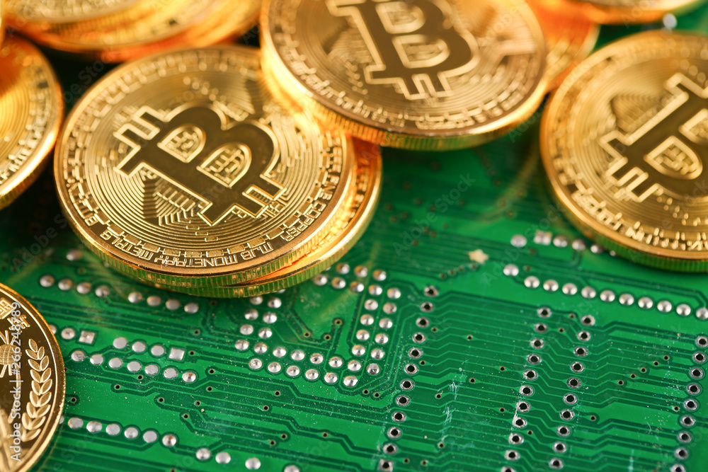 Encrypted currency bitcoin still life close-up Encrypted currency bitcoin still life close-up