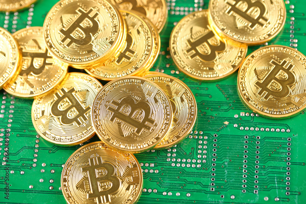 Encrypted currency bitcoin still life close-up Encrypted currency bitcoin still life close-up