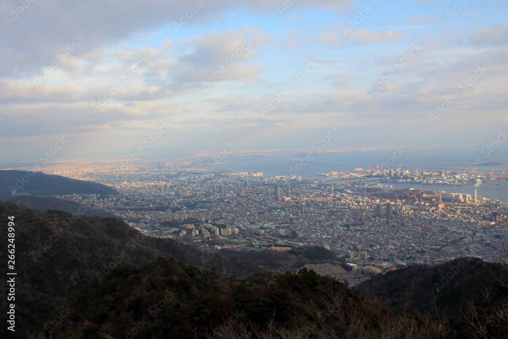 摩耶山からの神戸の風景 トワイライト