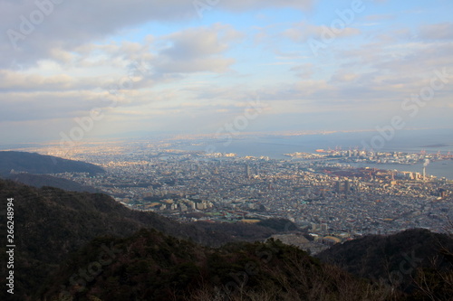 摩耶山からの神戸の風景 トワイライト