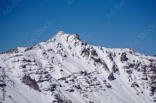 Jagged Mountain and a Bright Blue Sky