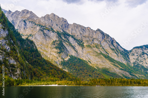 Koenigssee lake with Alp mountains, Konigsee, Berchtesgaden National Park, Bavaria, Germany © Eagle2308