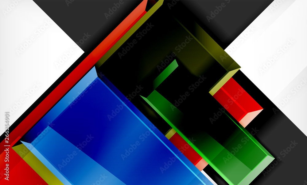 Bright colorful square shape blocks geometrical background Bright colorful square shape blocks geometrical background