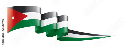 Jordan flag, vector illustration on a white background