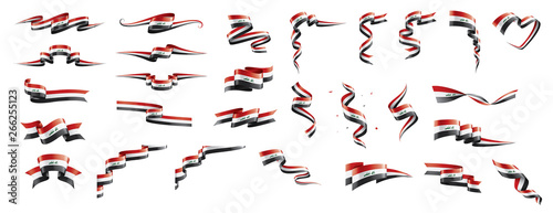Iraqi flag, vector illustration on a white background photo