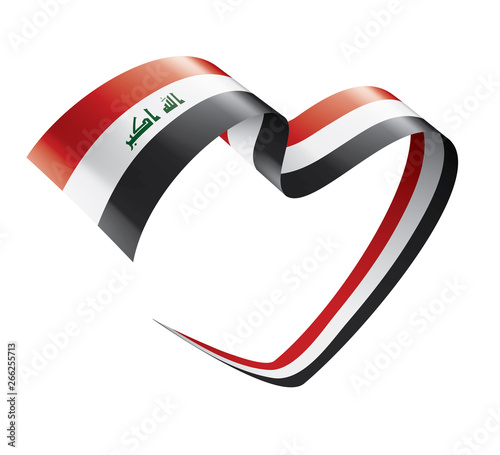 Iraqi flag, vector illustration on a white background