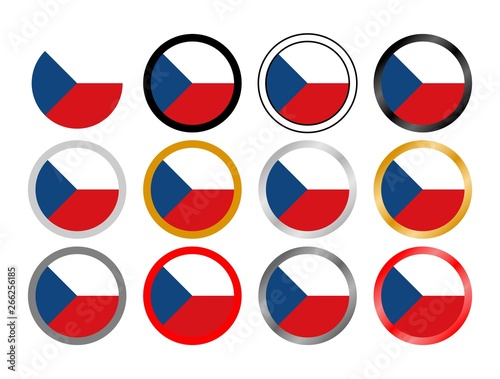 Czech state flag in globes
