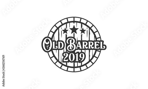 Old barrel vintage logo