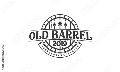 Old barrel vintage logo