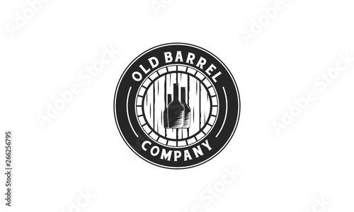 Old barrel vintage logo