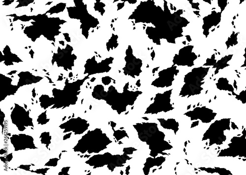 Cow skin pattern design. Animal print vector illustration background. Wildlife fur skin design illustration for web, home decor, fashion, surface, graphic 