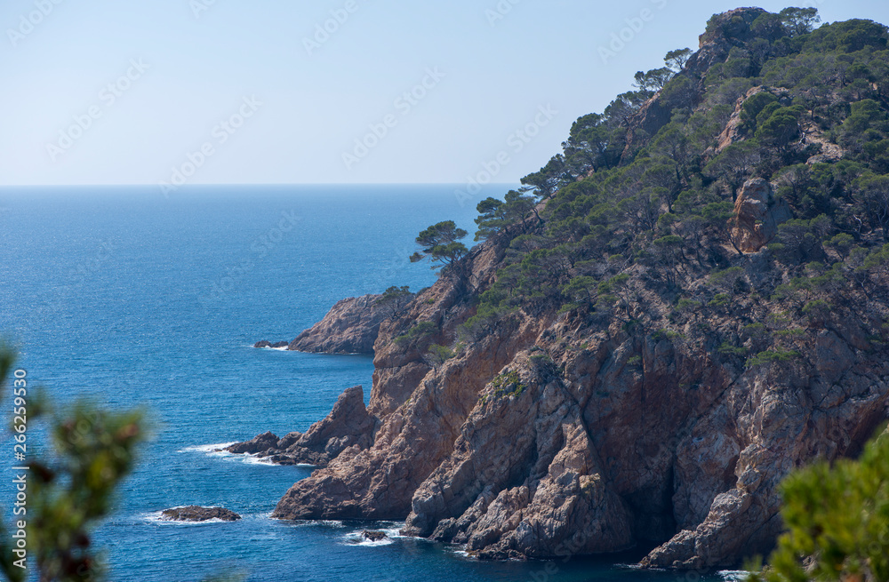 In the village of Tossa de Mar on the Costa Brava