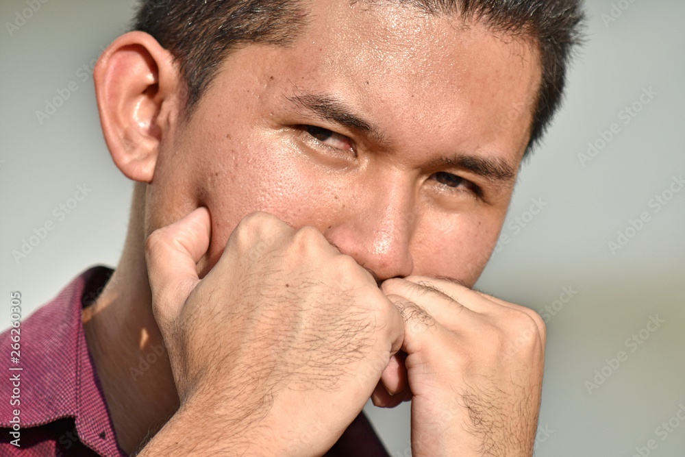 Fototapeta premium A Fearful Filipino Person