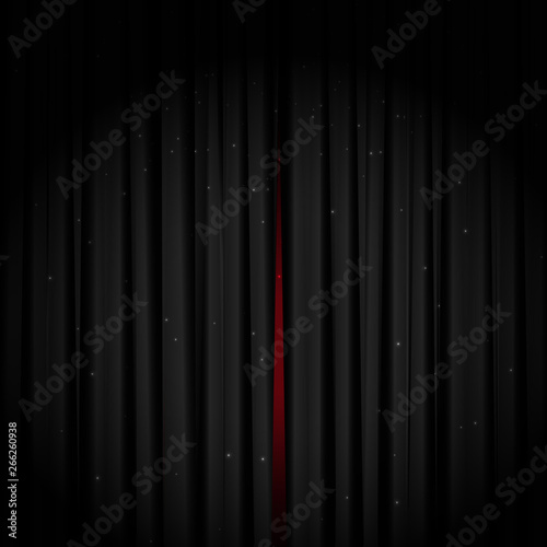 Black stage curtain
