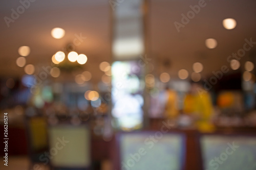 Abstract blurred in restaurant and coffee shop.