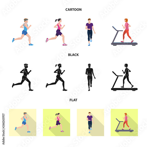 Isolated object of sport and winner icon. Collection of sport and fitness stock vector illustration.