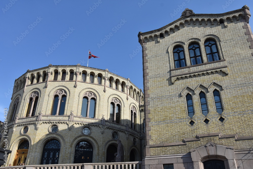 Norwegian parliament Storting Oslo in central Oslo, Norway - Image