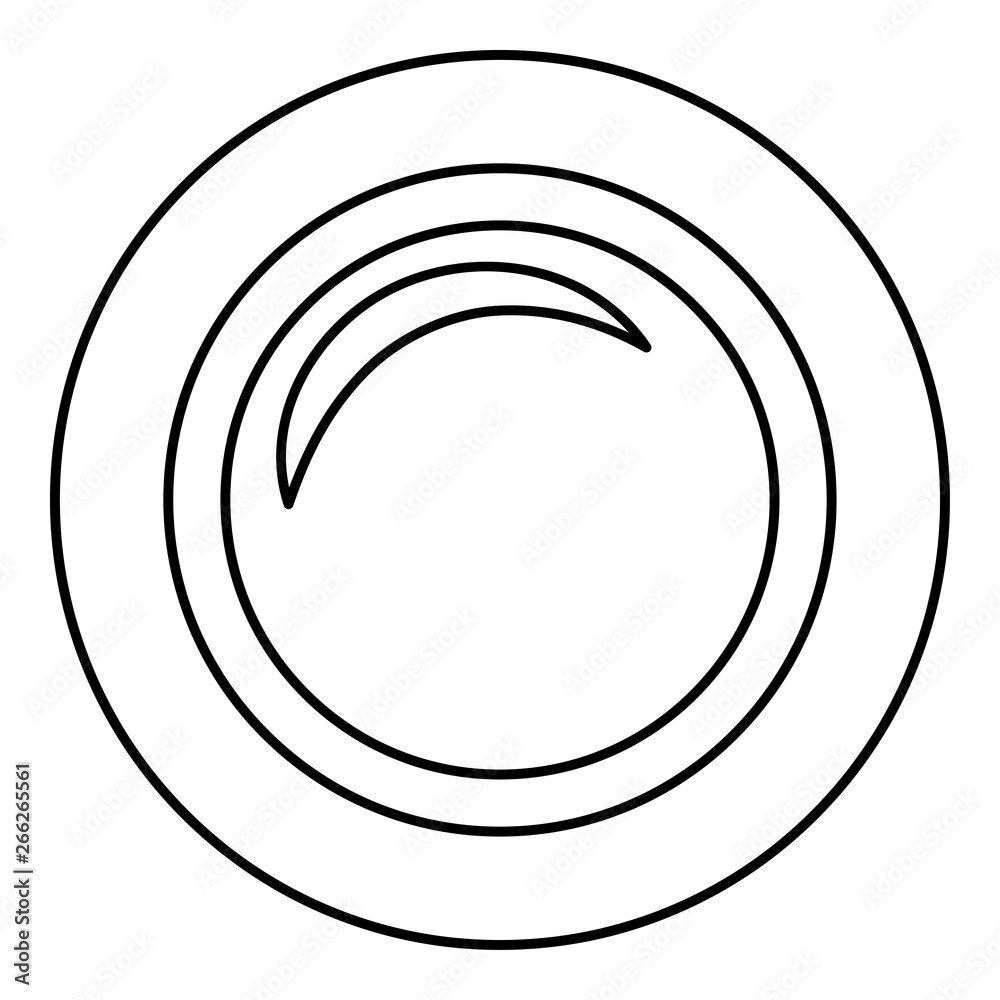 Camera lens photo equipment icon outline black color vector illustration flat style image Camera lens photo equipment icon outline black color vector illustration flat style image