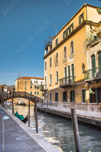 gondolas at canal in Venice ,iTALY ,2019