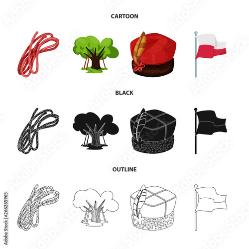 Vector design of traditional and tour logo. Set of traditional and landmarks stock symbol for web.