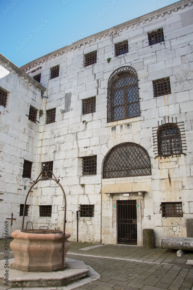 Prisons Courtyard in Doge's Palace in Venice - Italy,2019