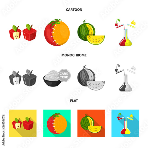 Vector illustration of test and synthetic icon. Set of test and laboratory vector icon for stock.