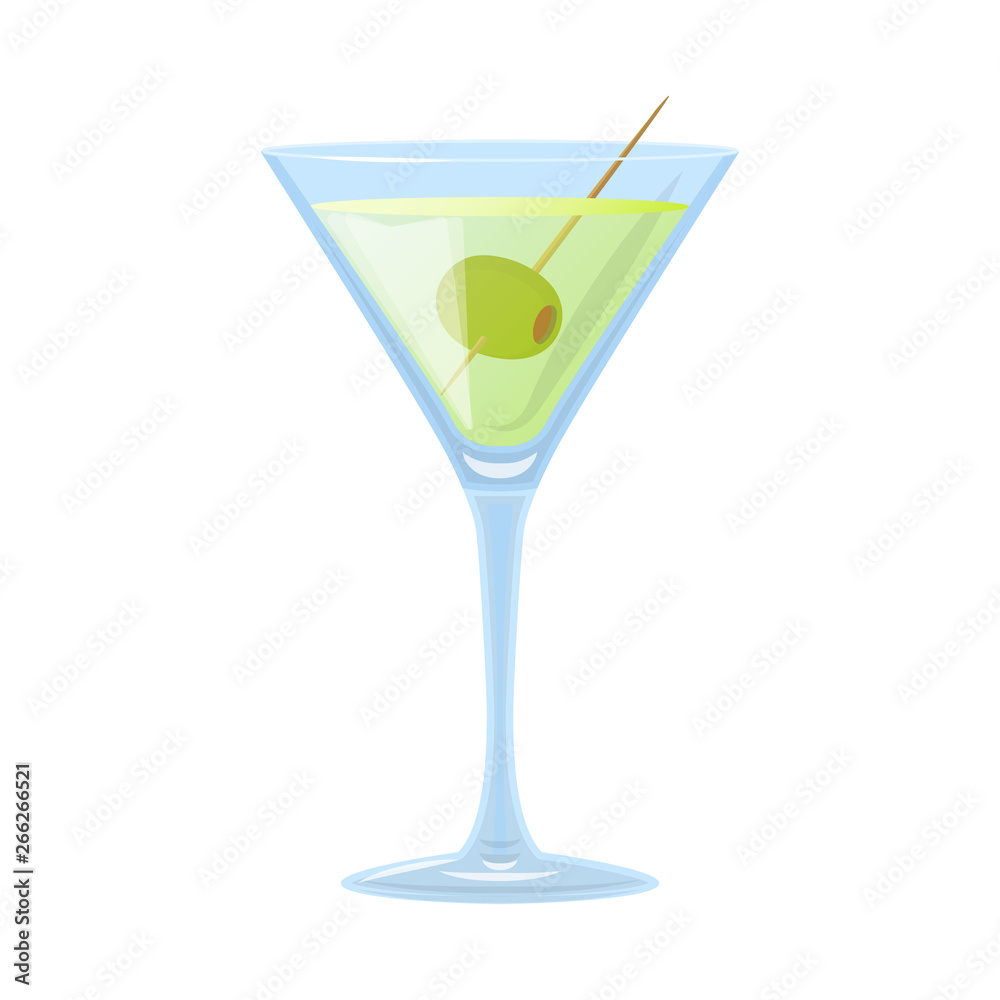 Isolated object of martini and glass sign. Set of martini and alcohol stock symbol for web. Isolated object of martini and glass sign. Set of martini and alcohol stock symbol for web.