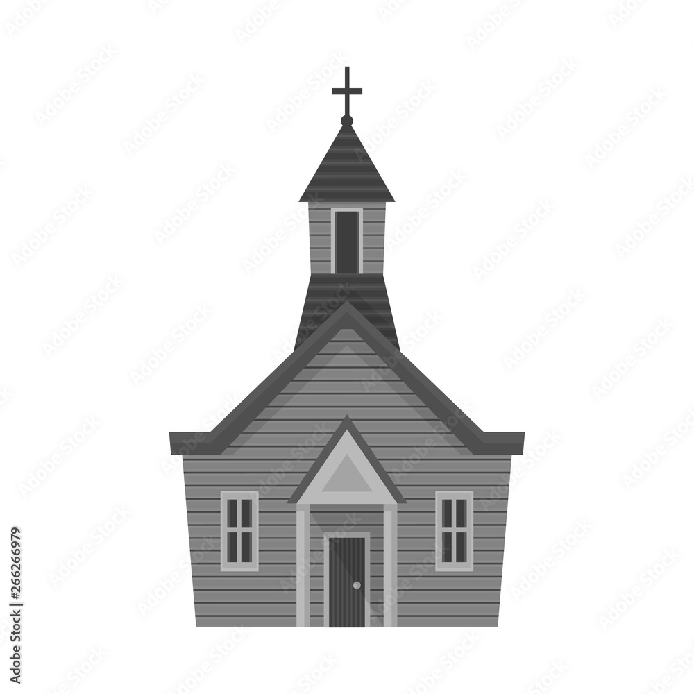 Vector design of church and christian sign. Set of church and bible stock symbol for web.