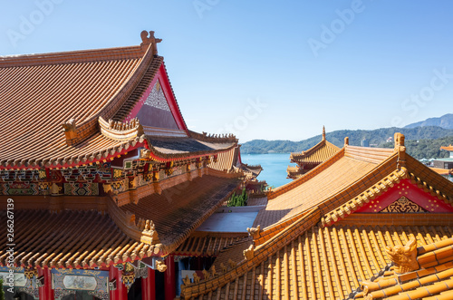 traditional roof at Wenwu temple