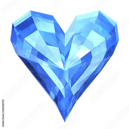 ハート クリスタル 青 Stock イラスト Adobe Stock
