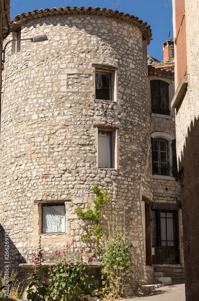 Beauty stone house in Sault, Provence, France. Beauty stone house in Sault, Provence, France.