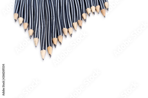 Bunch of pencil isolated on white background