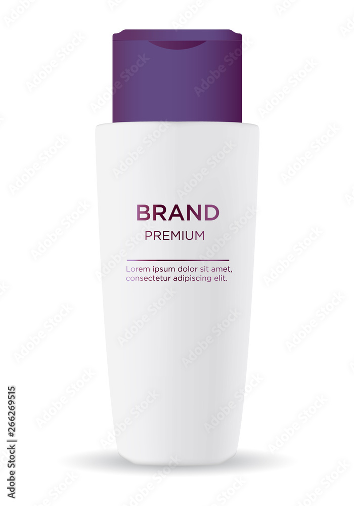 Cosmetic ads, tube concept. With violet lid. Luxury Mockup 3D illustration. Isolated on white background. Cosmetic ads, tube concept. With violet lid. Luxury Mockup 3D illustration. Isolated on white background.