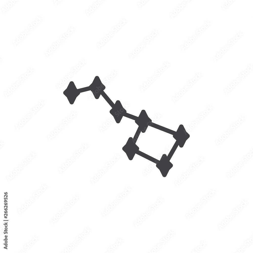 Constellation Ursa Major vector icon. filled flat sign for mobile concept and web design. Big Dipper glyph icon. Symbol, logo illustration. Pixel perfect vector graphics Constellation Ursa Major vector icon. filled flat sign for mobile concept and web design. Big Dipper glyph icon. Symbol, logo illustration. Pixel perfect vector graphics