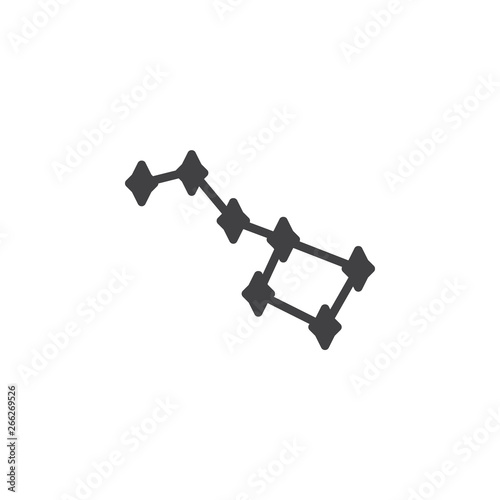 Constellation Ursa Major vector icon. filled flat sign for mobile concept and web design. Big Dipper glyph icon. Symbol, logo illustration. Pixel perfect vector graphics