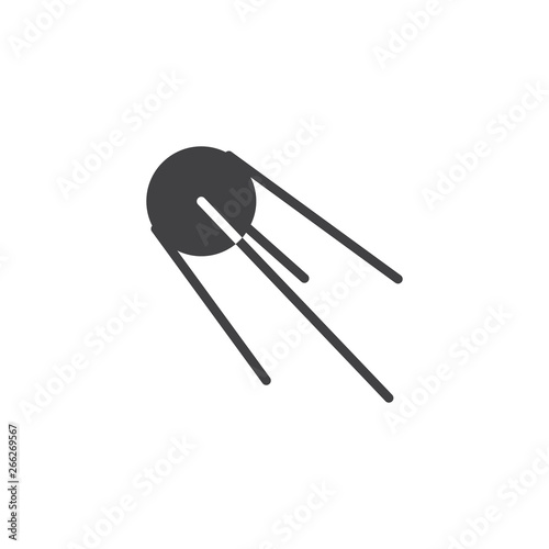 Space satellite vector icon. filled flat sign for mobile concept and web design. Earth satellite sputnik glyph icon. Symbol, logo illustration. Pixel perfect vector graphics