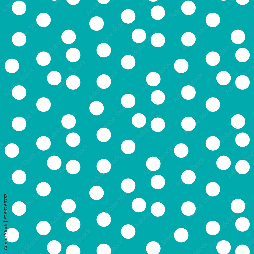 Turquoise background random scattered circle dots seamless pattern Turquoise background random scattered circle dots seamless pattern