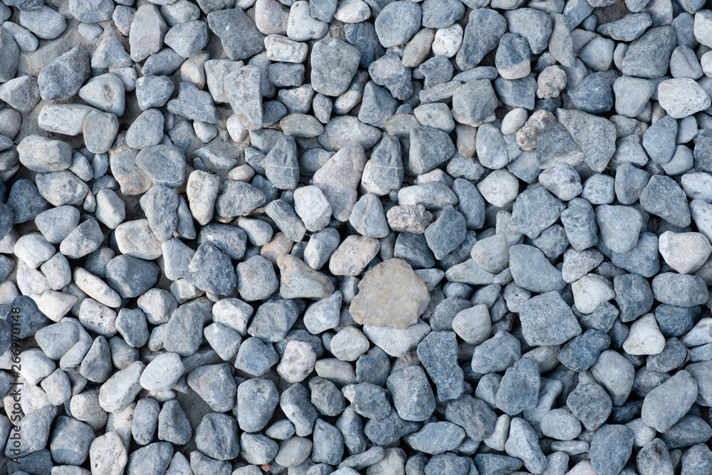 Pebbles or gravel stones compressed rock is used for the construction of railway tracks on ground. Pebbles or gravel stones compressed rock is used for the construction of railway tracks on ground.