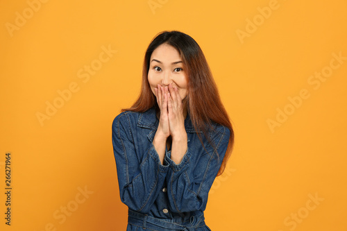 Portrait of surprised Asian...