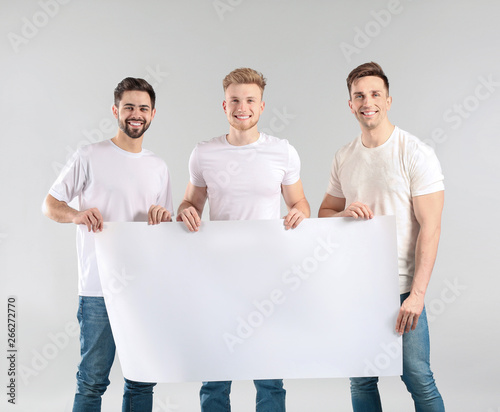 Handsome young men with emp...