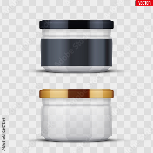 Transparent Glass Jars for canning and preserving.